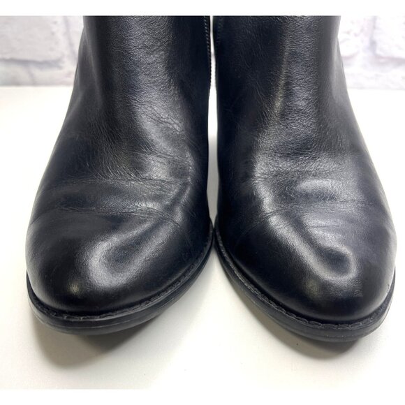 Vionic Georgia Orthaheel Studded Black Leather Ankle Boots Size 9 Booties - Picture 6 of 13